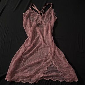 Sexy Lace Pink Slip Dress